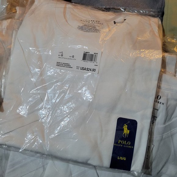 POLO Ralph Lauren SUPREME COMFORT CREWNECK TEE T-Shirt White Blue Pony PL86FR - Picture 5 of 6